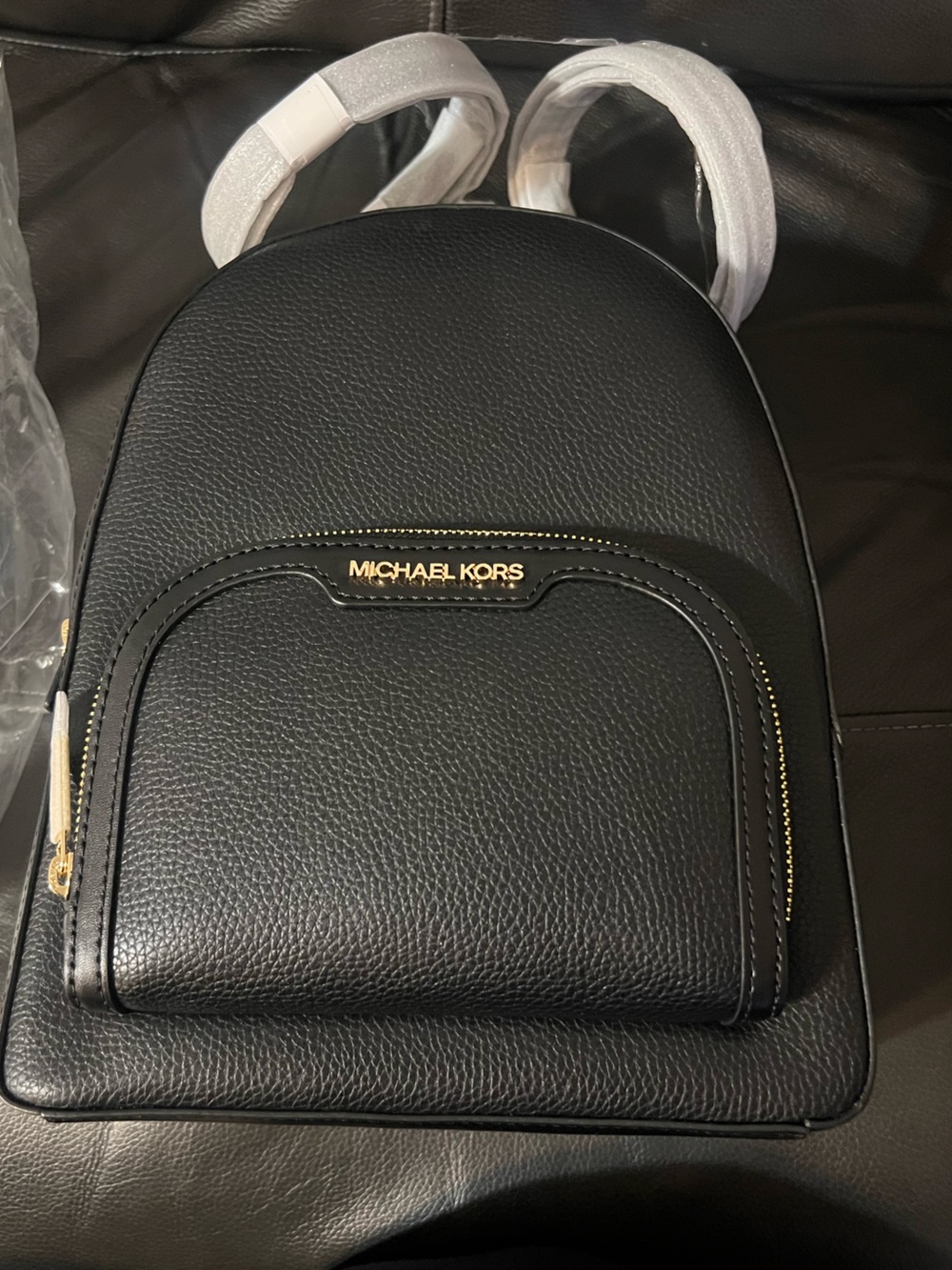 MICHAEL KORS Jaycee Black Leather Mini Backpack